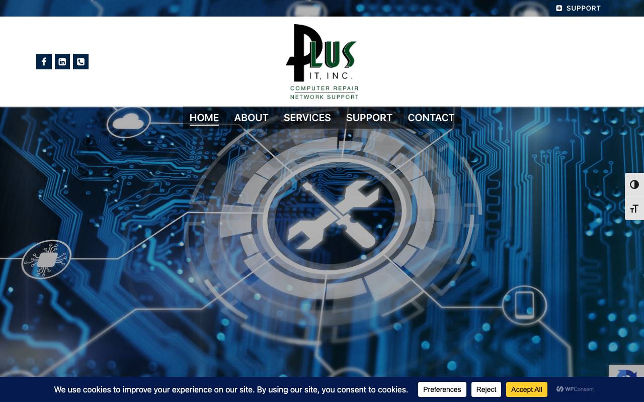Plus IT, Inc. website — Home — captured