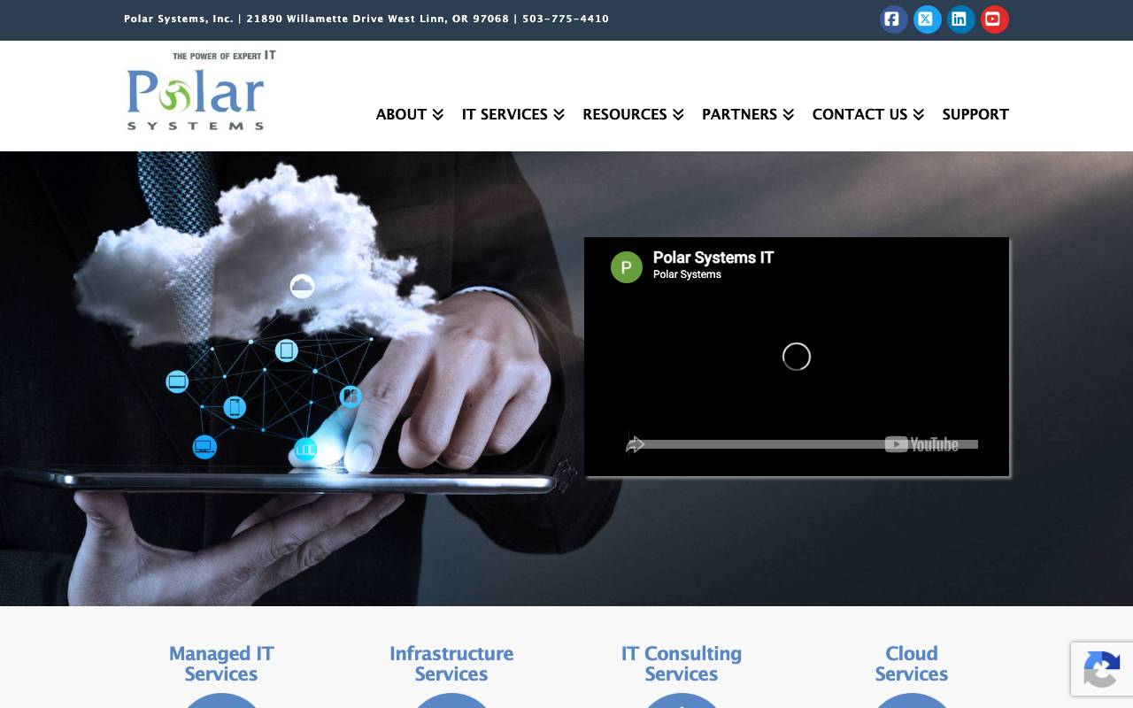 Polar Systems, Inc. website — Home — captured