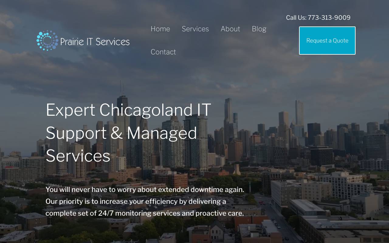 Prairie IT Services Corp. website — Home — captured