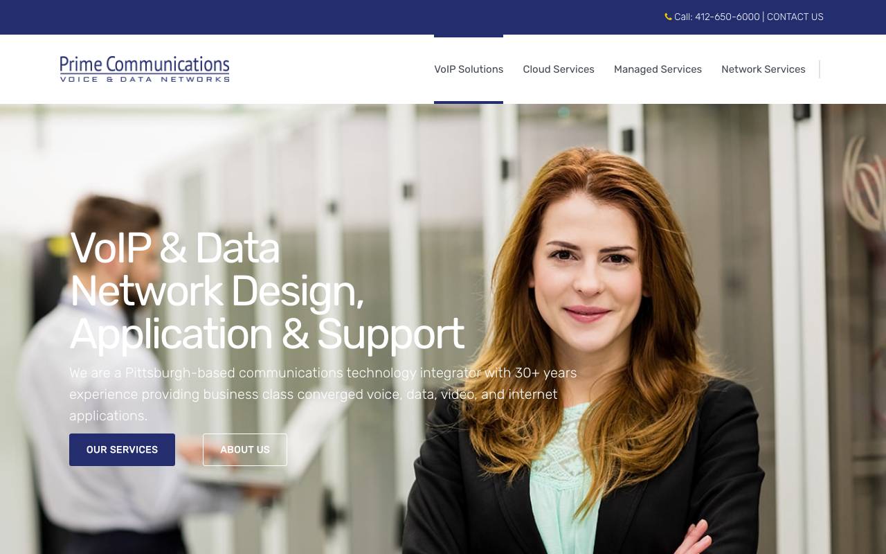 Prime Communications website — Home — captured