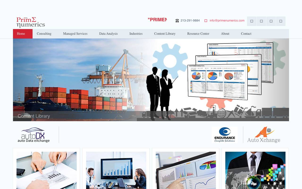 PrimeNumerics Consulting Inc. website — Home — captured