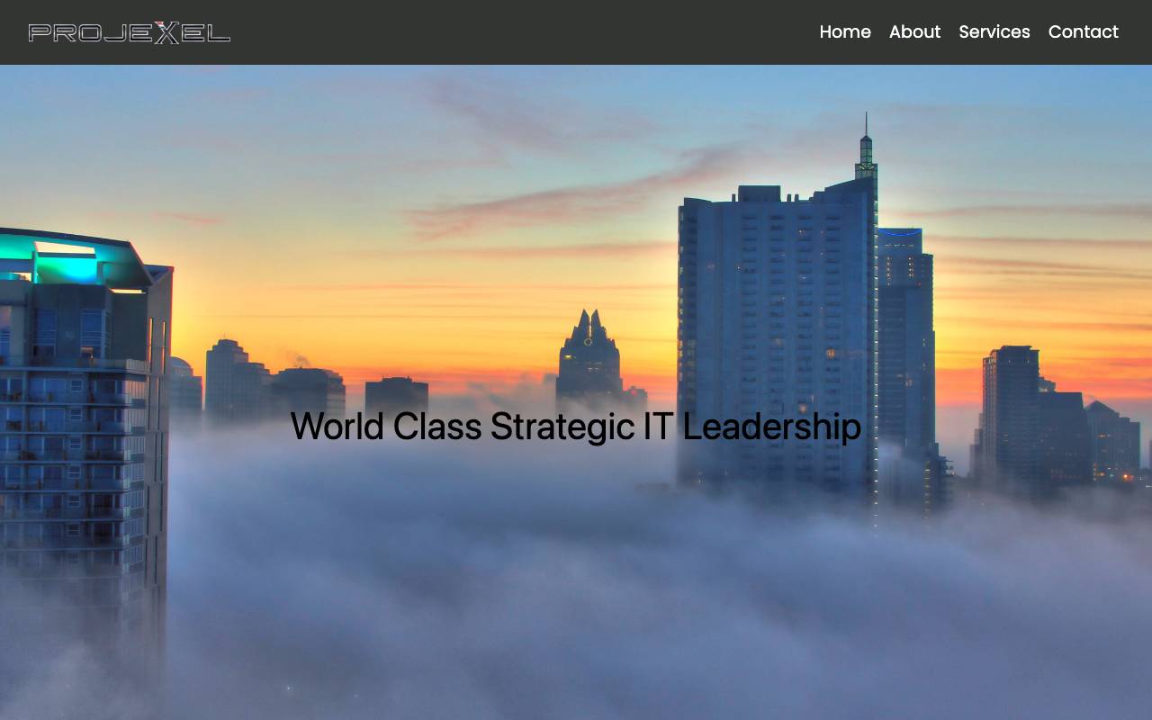 Projexel LLC website — Home — captured