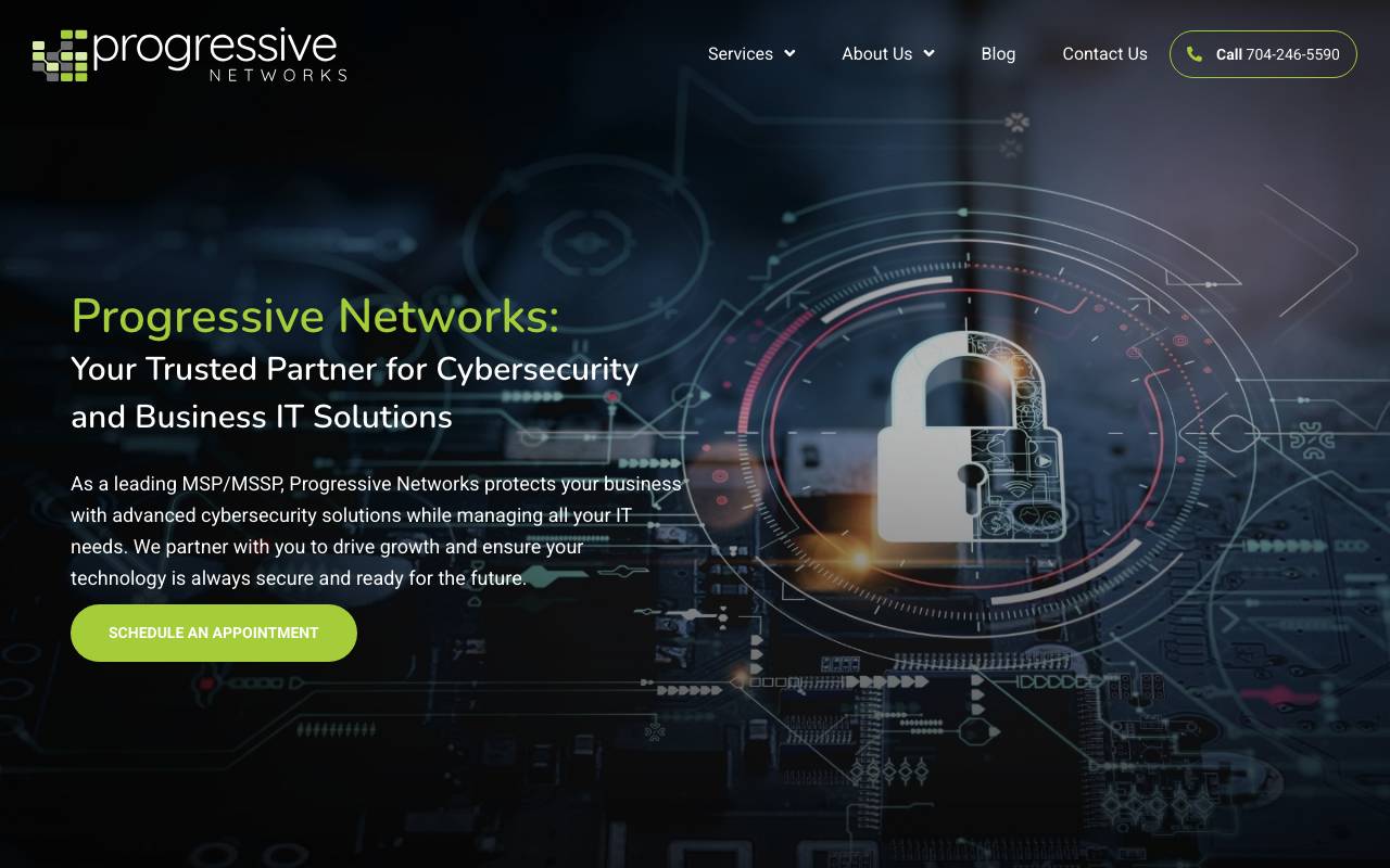 Progressive Networks website — Home — captured