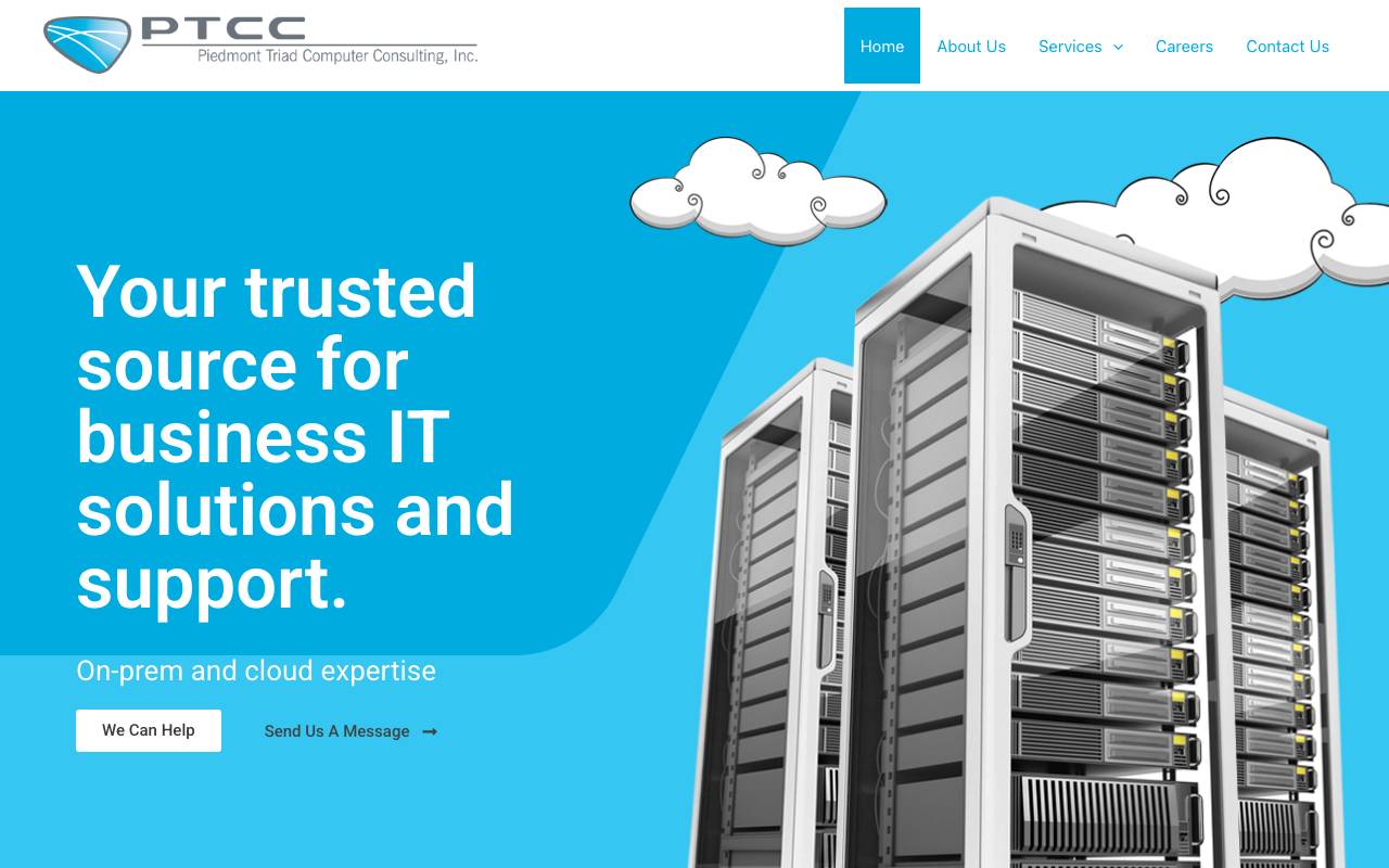 Piedmont Triad Computer Consulting, Inc. website — Home — captured
