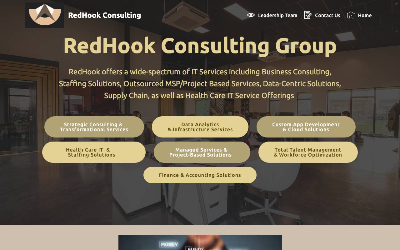 RedHook Consulting Group website — Home — captured