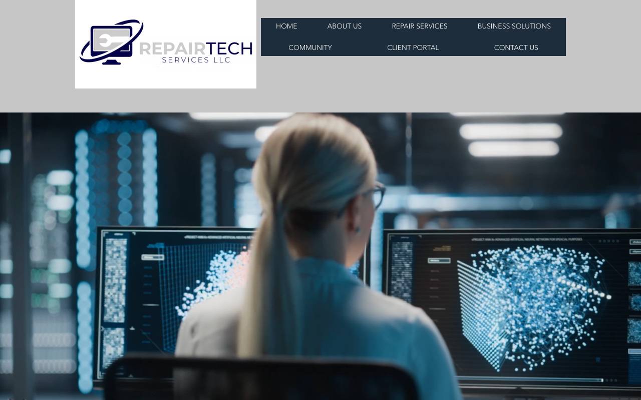Repairtech Services LLC website — Home — captured