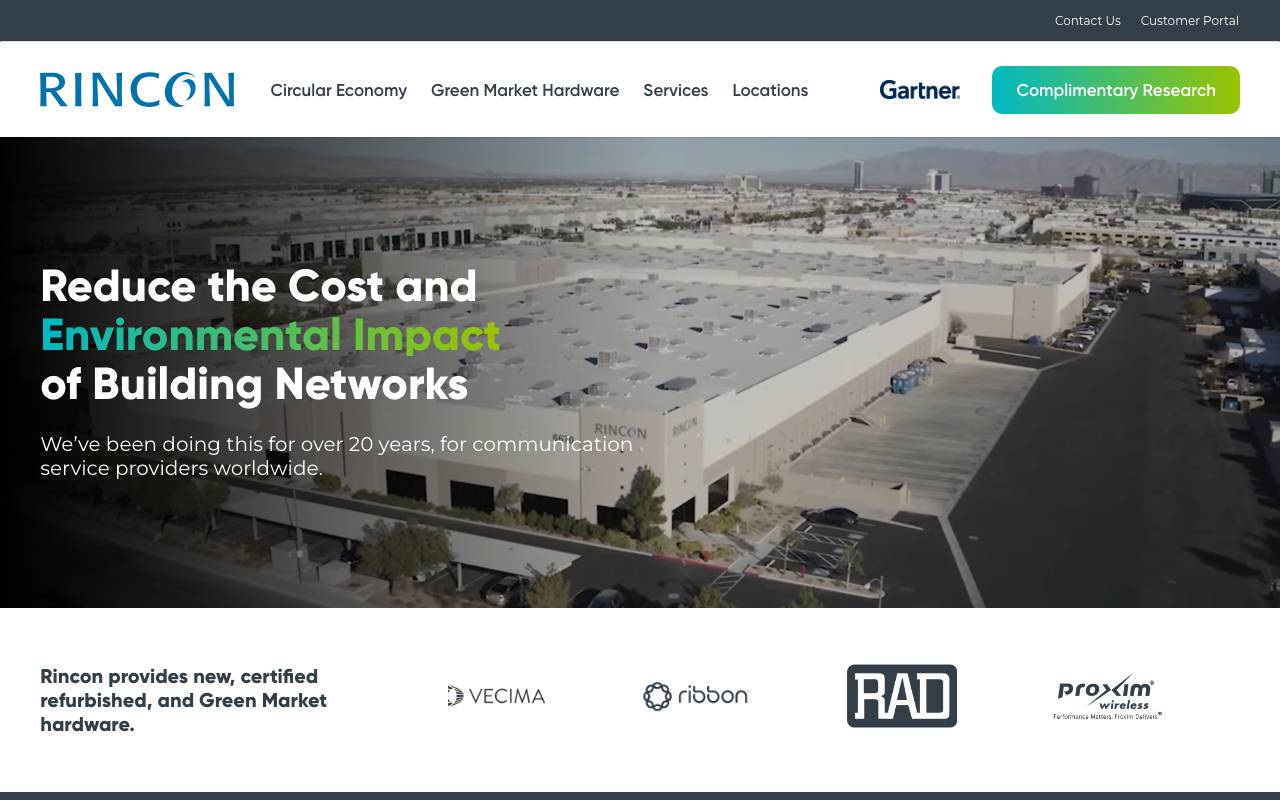 Rincon Technology, Inc website — Home — captured