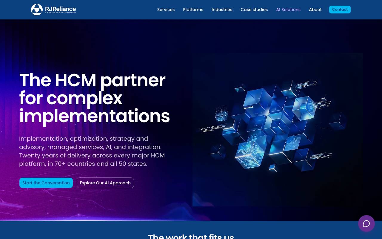 RJ Reliance Services website — Home — captured