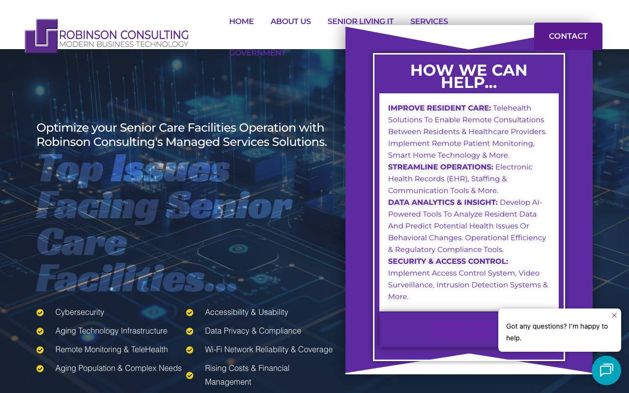 Robinson Consulting LLC website — Home — captured
