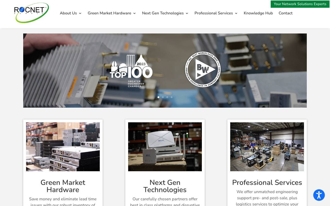 RocNet Supply, Inc. website — Home — captured