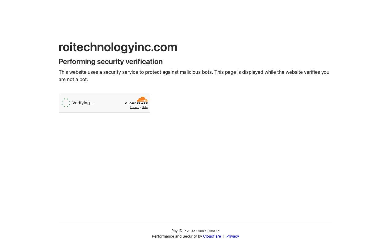 ROI Technology Inc. website — Home — captured