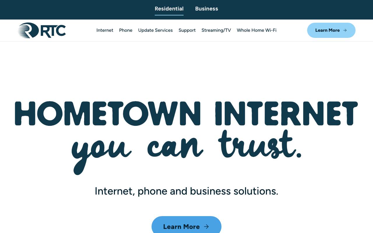 Ringgold Telephone Company (RTC) website — Home — captured