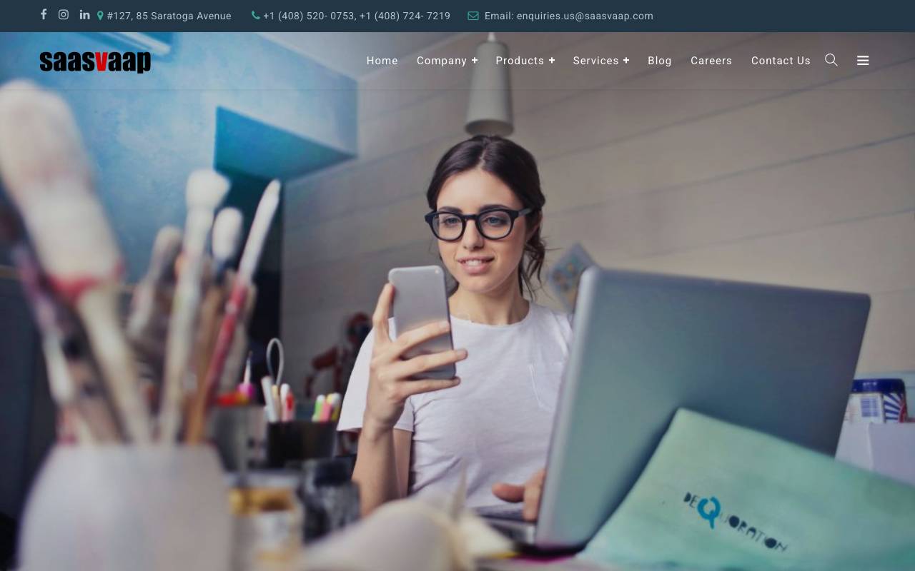 Saasvaap Inc. website — Home — captured