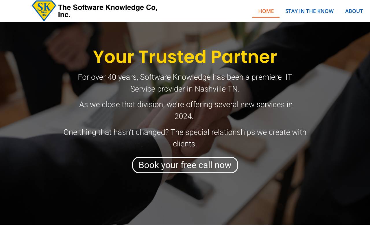 The Software Knowledge Co, Inc. website — Home — captured