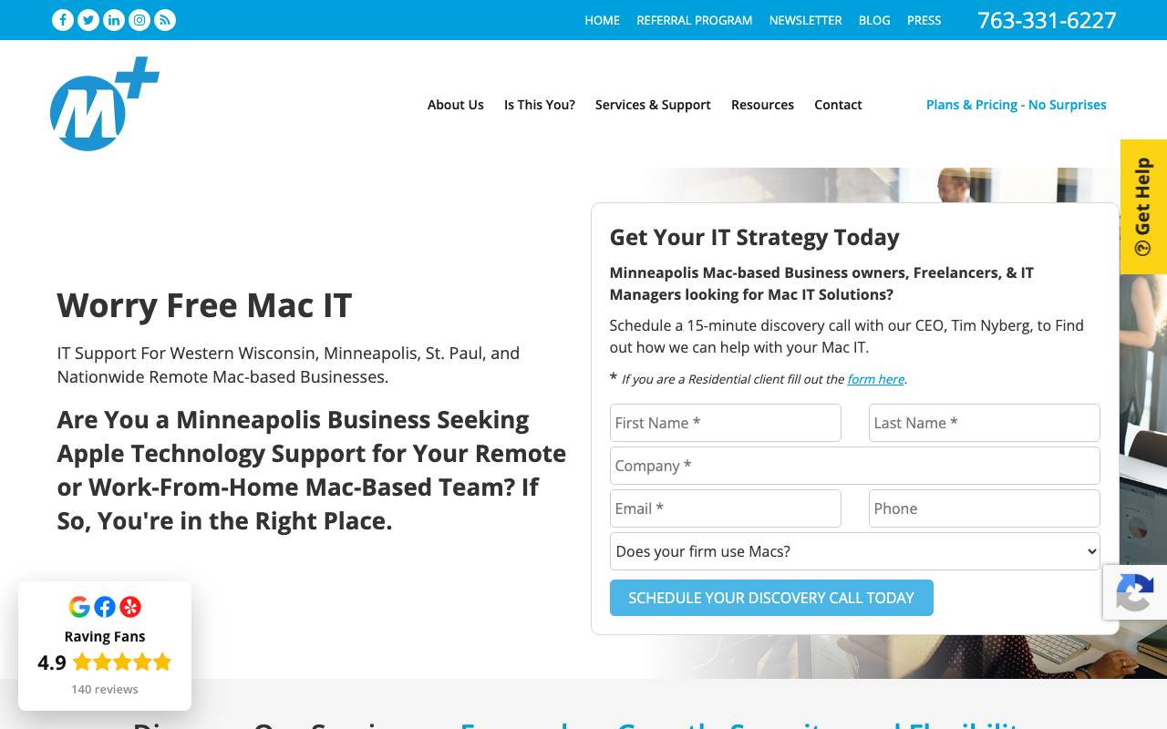 The MacGuys+ website — Home — captured