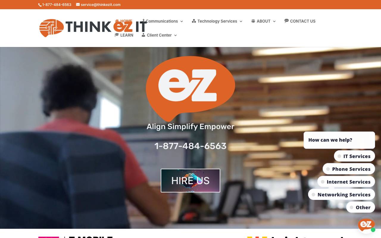 ThinkEzIT - Let us manage your digital life. website — Home — captured