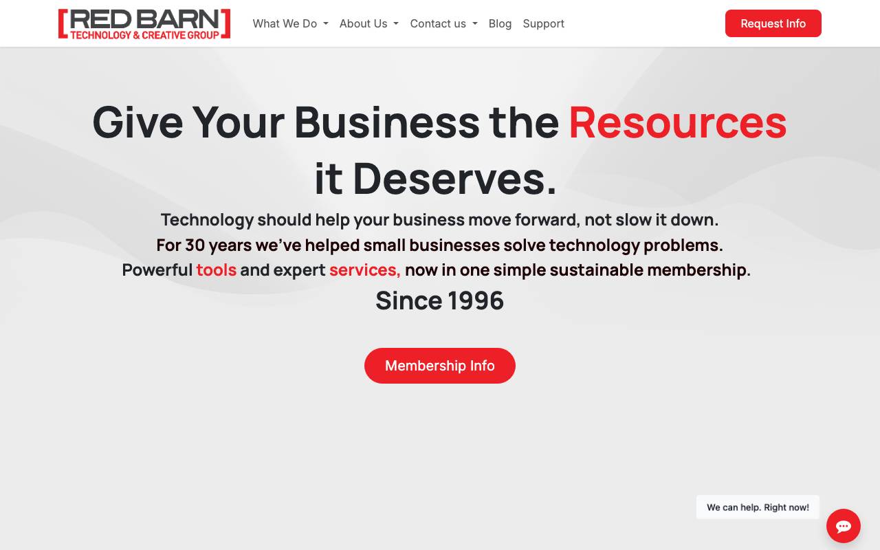 Red Barn Technology Group, Inc. website — Home — captured