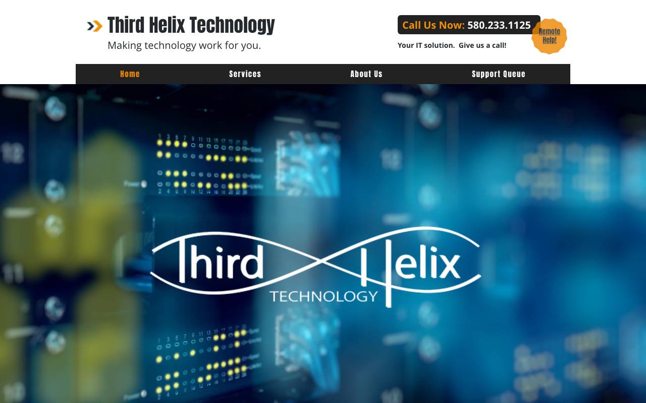 Third Helix Technology website — Home — captured