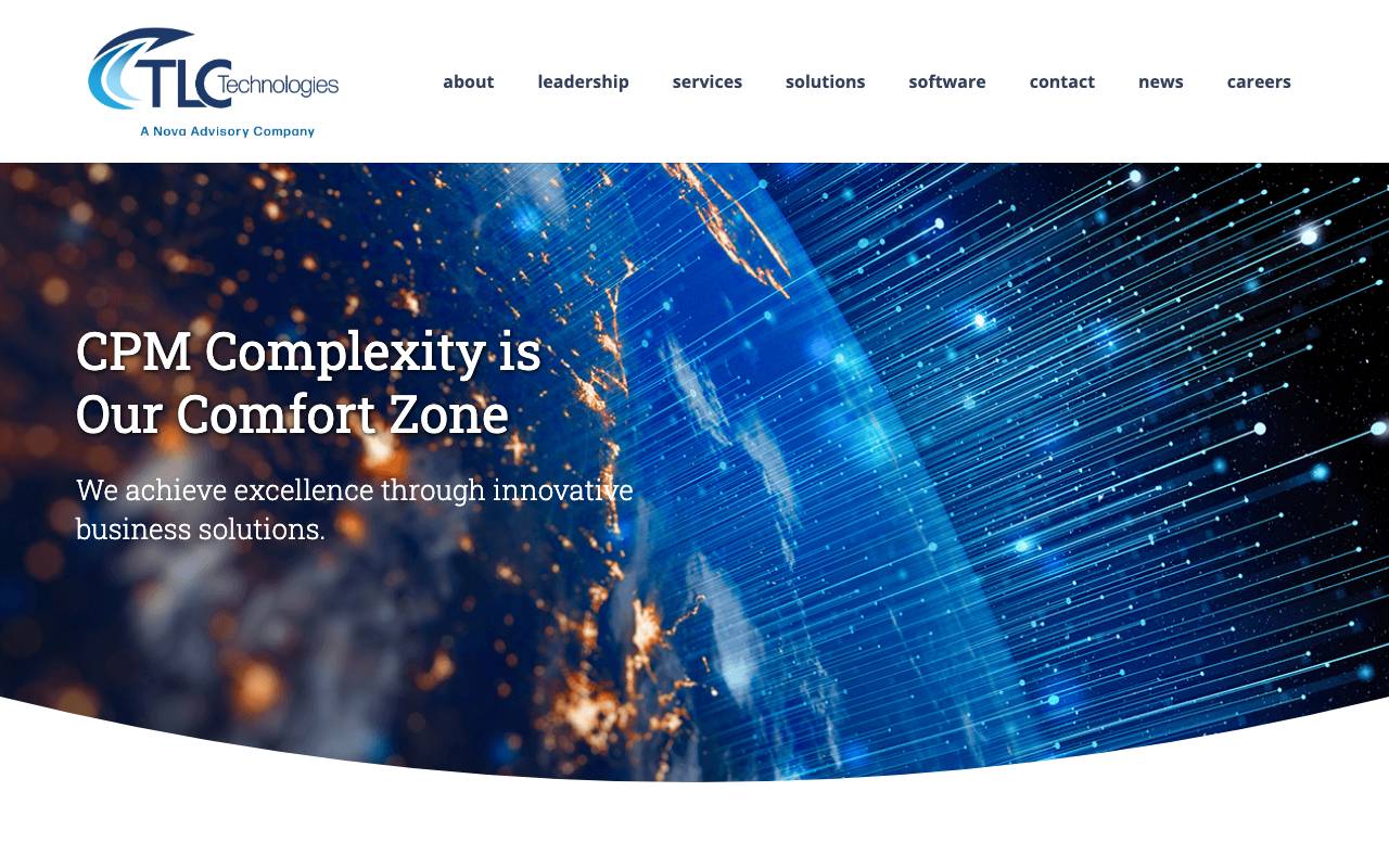 TLC Technologies website — Home — captured