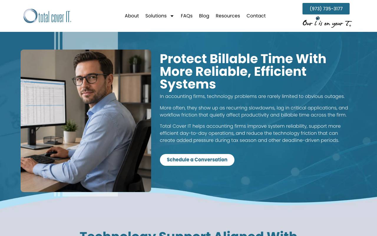 Total Cover IT® website — Home — captured