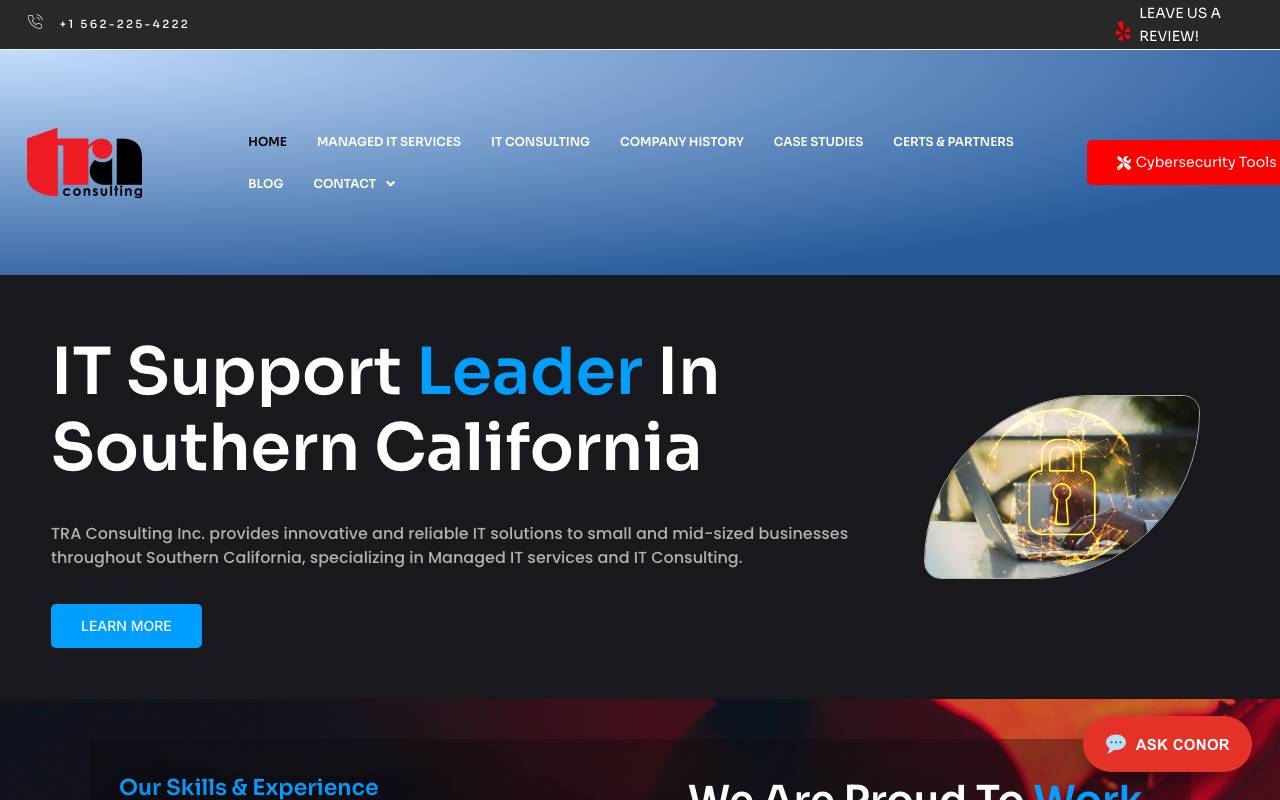 TRA CONSULTING INC. 💡 website — Home — captured