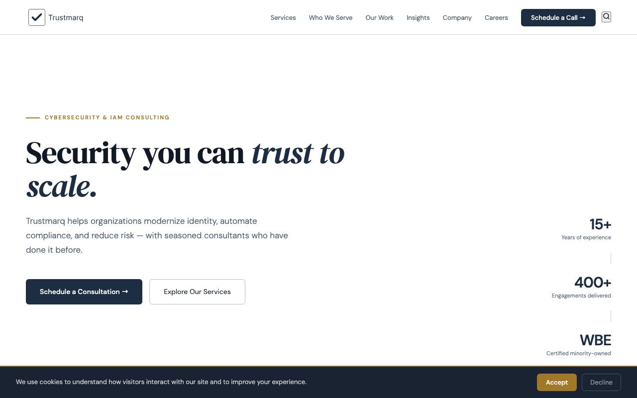 Trustmarq Global Services website — Home — captured
