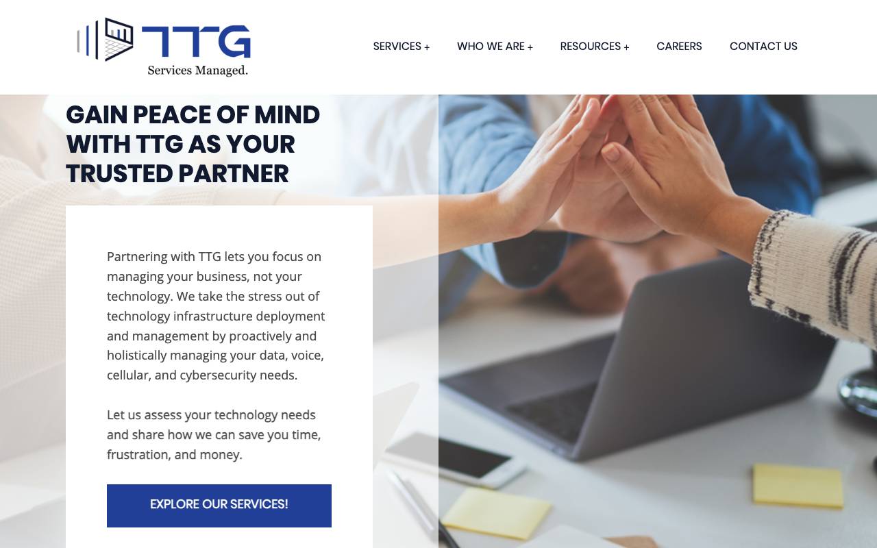 TTG website — Home — captured