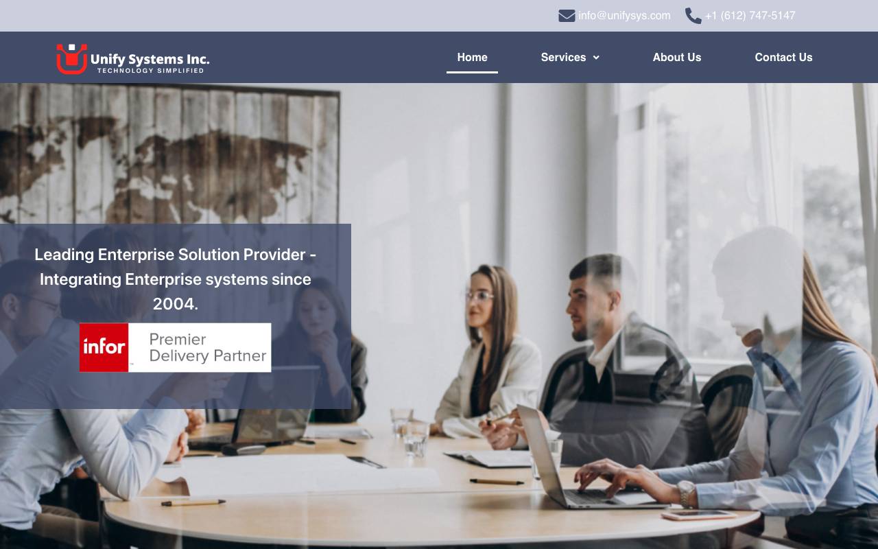 Unify website — Home — captured