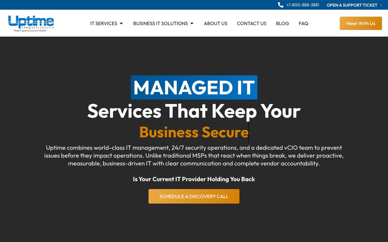 Uptime website — Home — captured