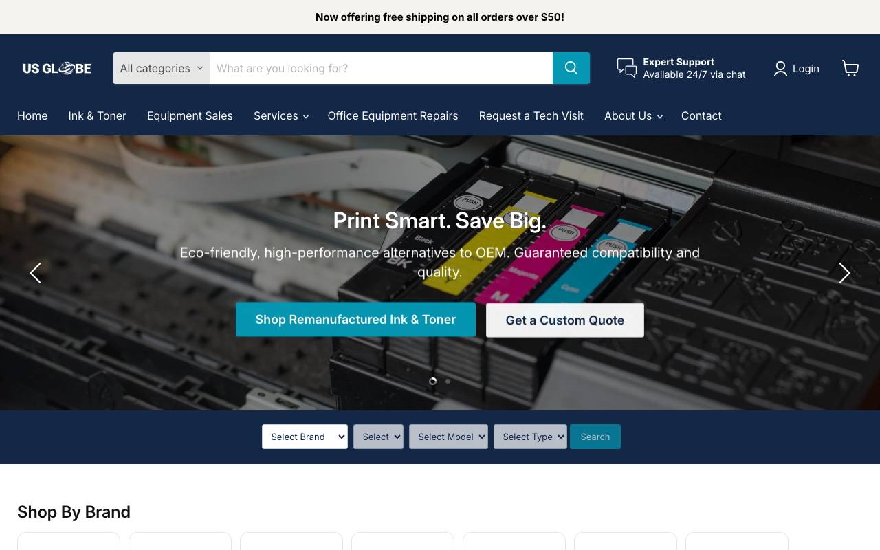 US Globe Service Corp. website — Home — captured