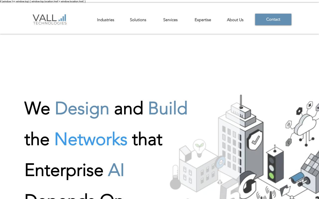 VALL Technologies Inc. website — Home — captured