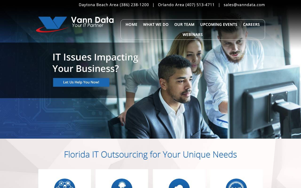 Vann Data Services, LLC website — Home — captured