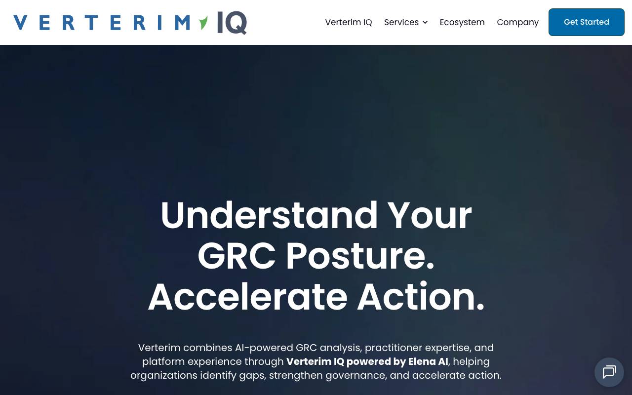 Verterim, Inc. website — Home — captured