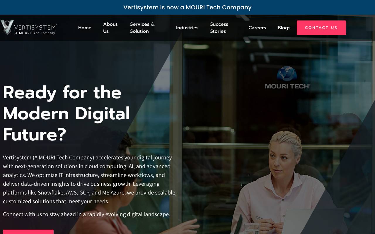 Vertisystem (A MOURI Tech Company) website — Home — captured