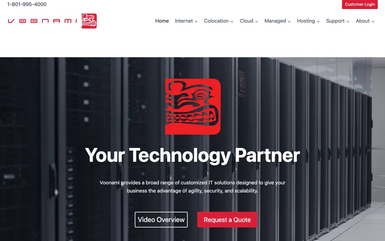 Voonami, Inc. website — Home — captured