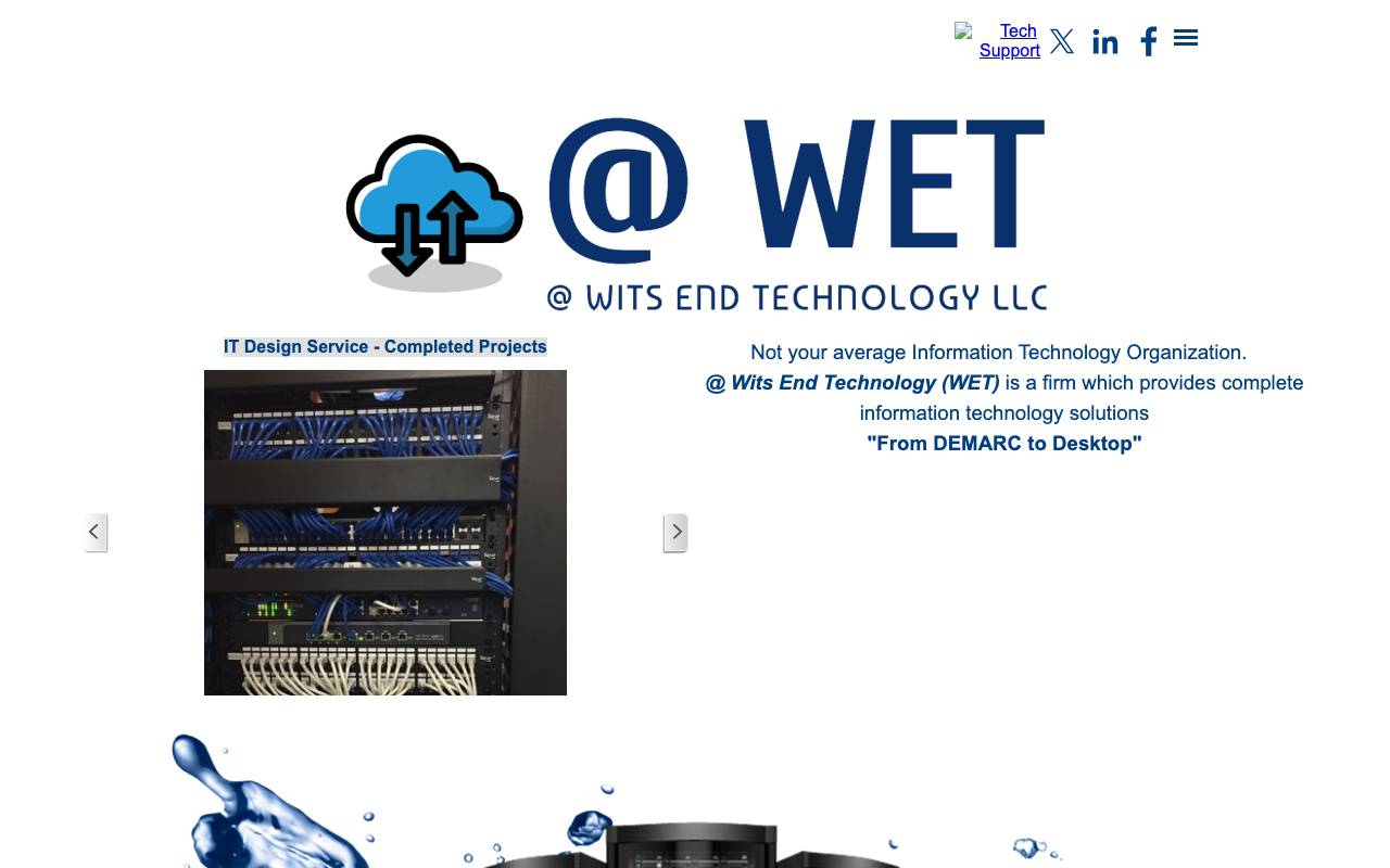@Wits End Technology LLC website — Home — captured