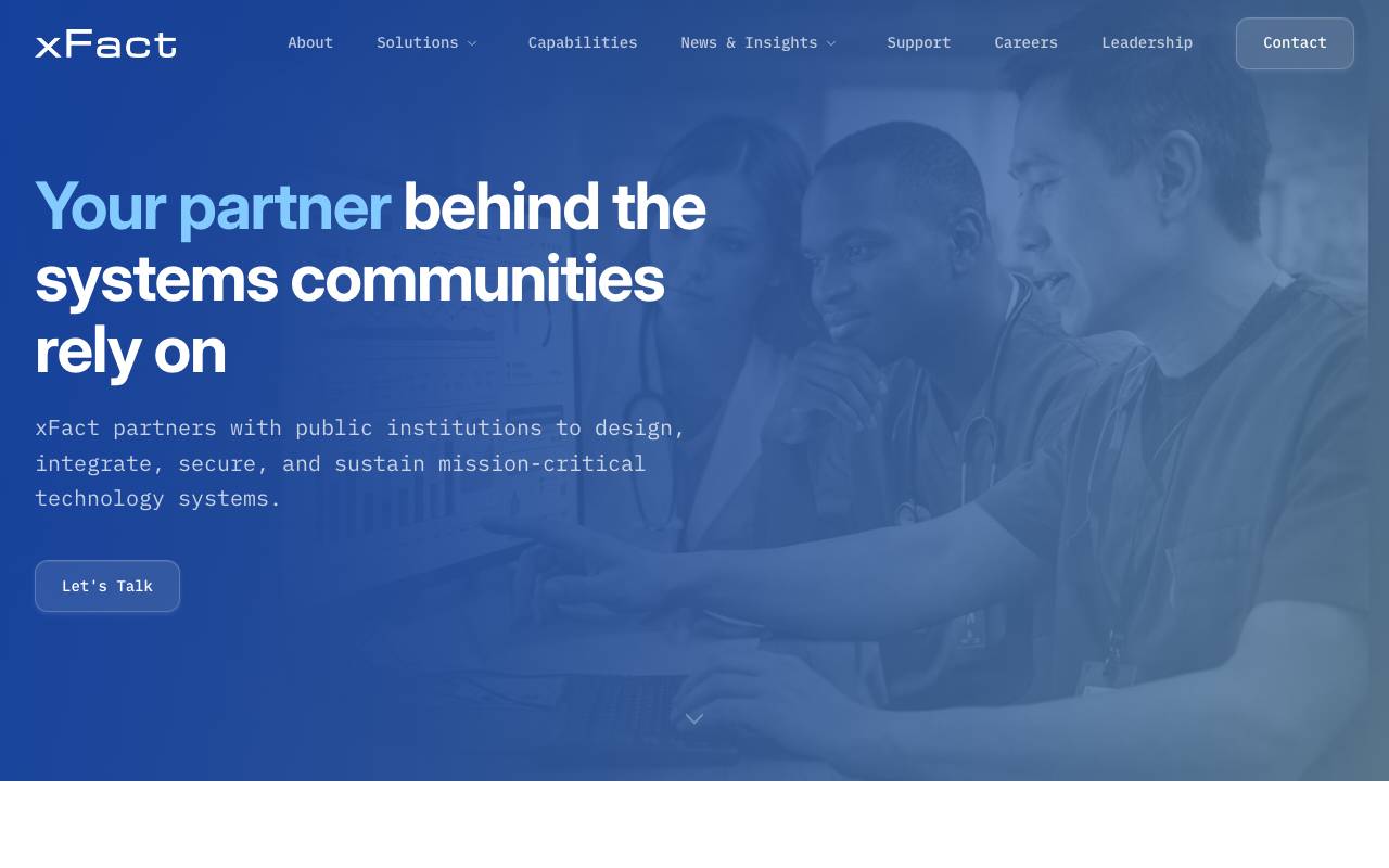 xFact LLC website — Home — captured