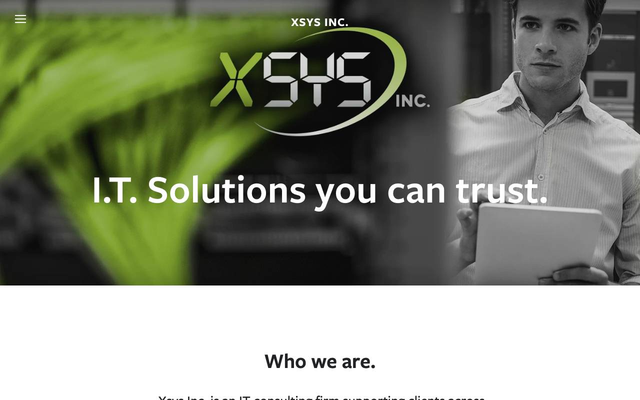 Xsys Inc. website — Home — captured