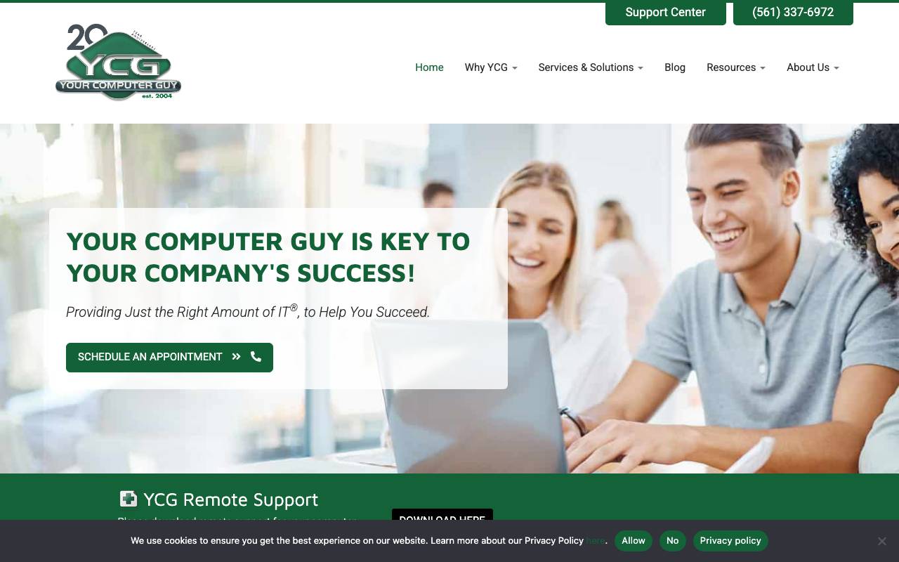 Your Computer Guy, Inc. website — Home — captured